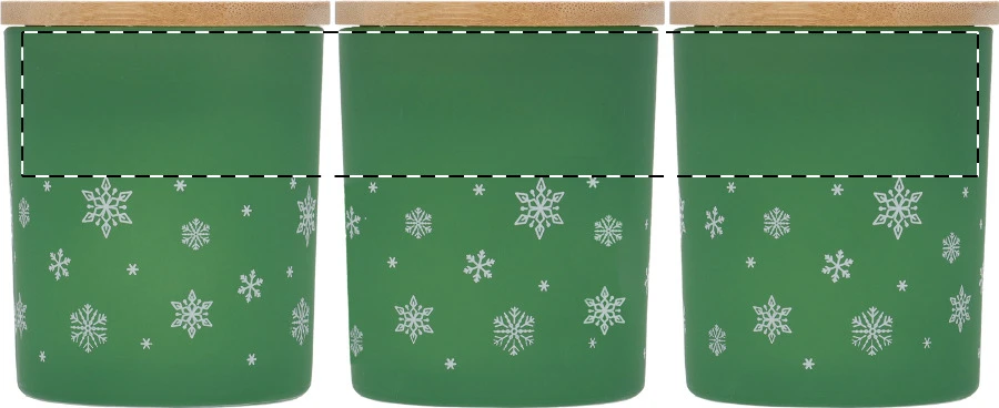 Jouluz Vianočná sviečka, vanilka – green – tlačová plocha – Obal