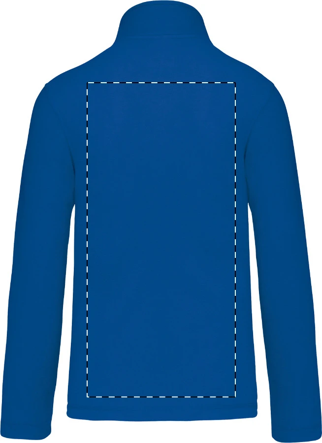 KA9102 celozapínacia fleecová bunda - Kariban – blue – tlačová plocha – Zadná strana
