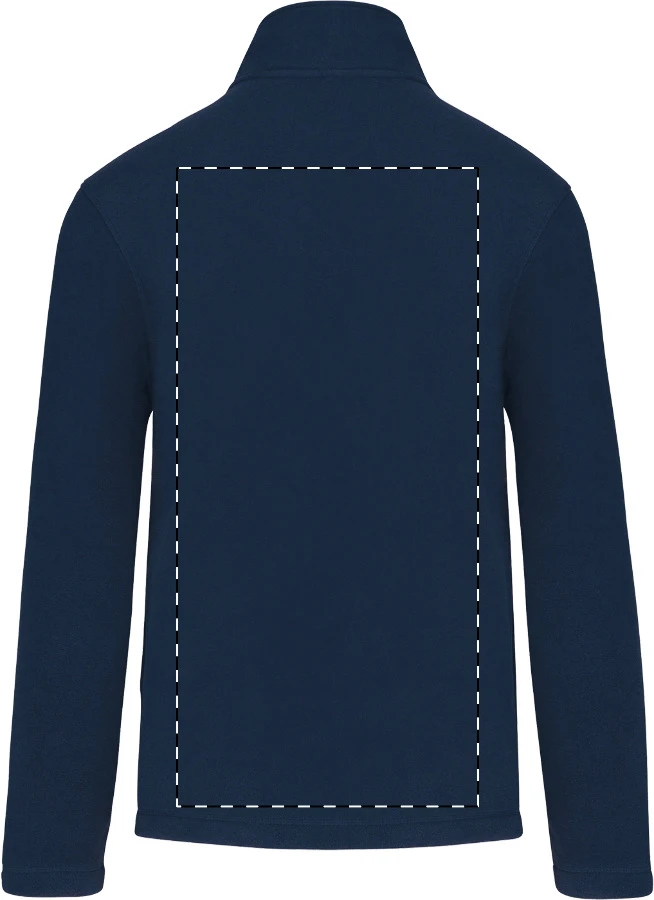 KA9102 celozapínacia fleecová bunda - Kariban – dark blue – tlačová plocha – Zadná strana