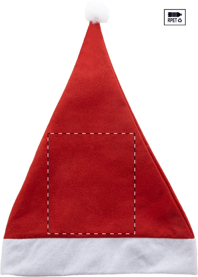 Mikku RPET Santa čiapka – red – tlačová plocha – Stred