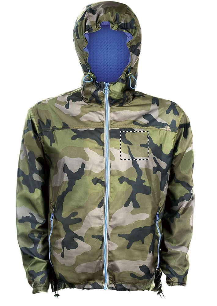 Podšitá vetrovka Skate - Sol's – royal/neon yellow – tlačová plocha – Hruď vľavo