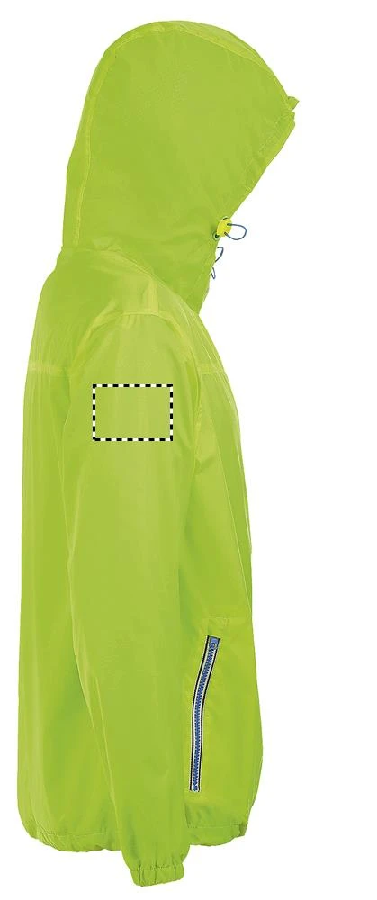 Podšitá vetrovka Skate - Sol's – royal/neon yellow – tlačová plocha – Pravý rukáv