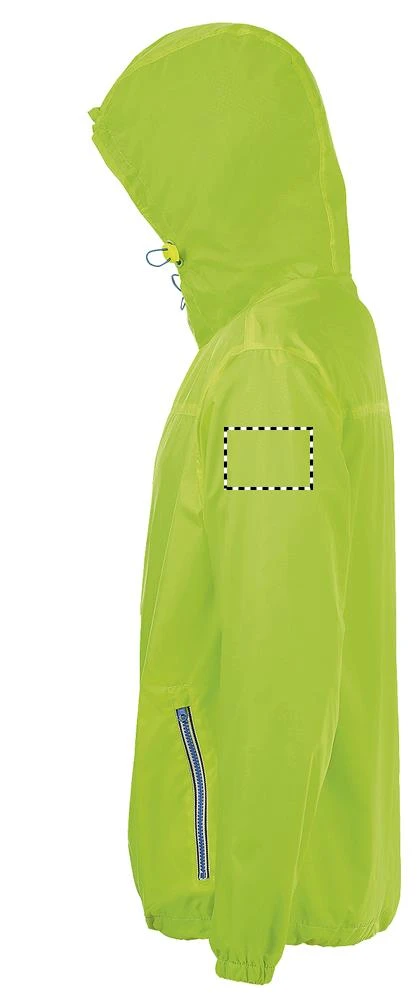 Podšitá vetrovka Skate - Sol's – royal/neon yellow – tlačová plocha – Ľavý rukáv