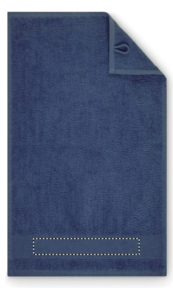 Bavlnený uterák ISLAND 30 – modrá – tlačová plocha – STRIP EMBROIDERY