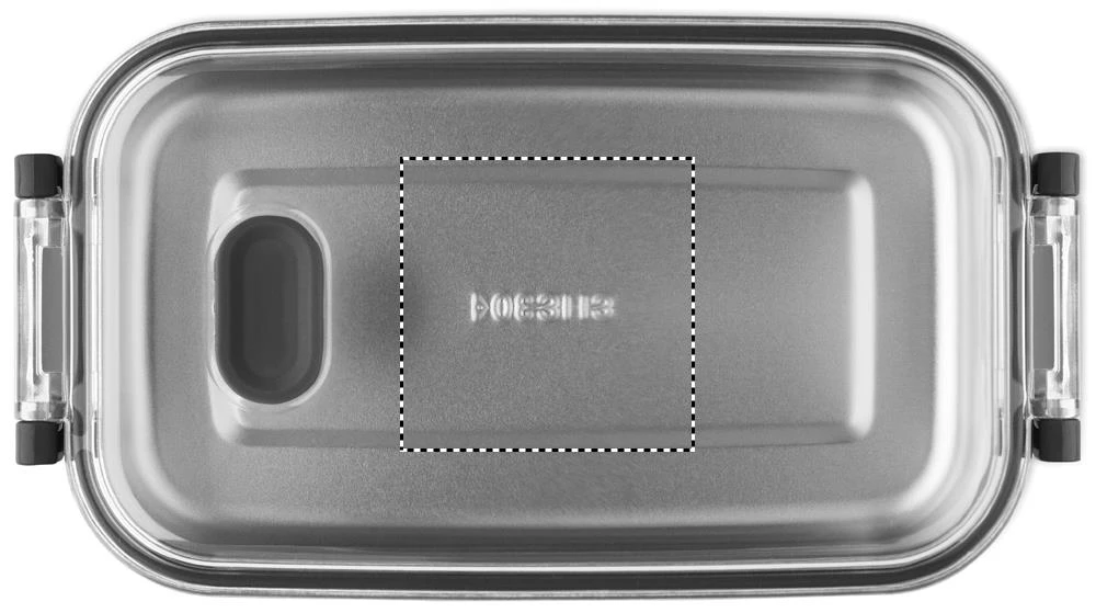Obedový box HOAGIE – černá – tlačová plocha – Veko