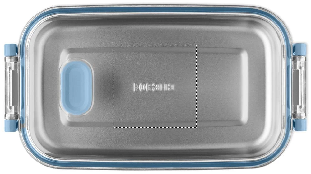 Obedový box HOAGIE – petrolejová – tlačová plocha – Veko