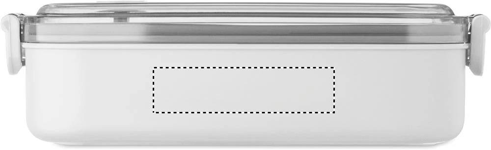 Obedový box HOAGIE – bílá – tlačová plocha – Bok 1