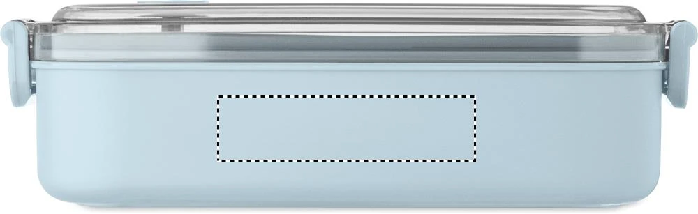 Obedový box HOAGIE – dětská modrá – tlačová plocha – Bok 1