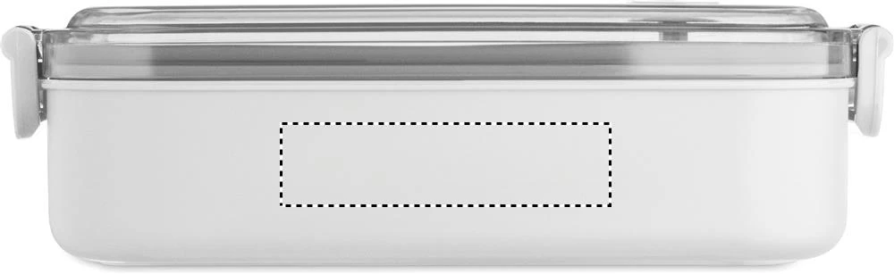 Obedový box HOAGIE – bílá – tlačová plocha – Bok 2