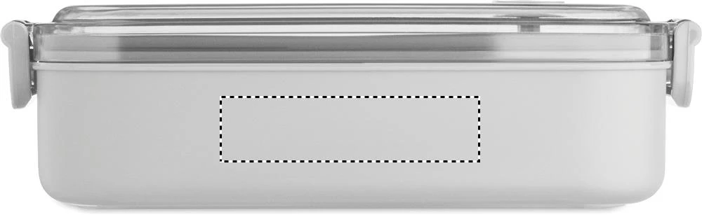 Obedový box HOAGIE – šedá – tlačová plocha – Bok 2