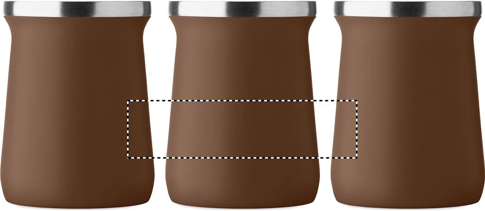 Hrnček na čaj Yerba maté MIYERBA – hnedá – tlačová plocha – Dookola (rotačná sieťotlač)