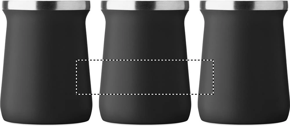 Hrnček na čaj Yerba maté MIYERBA – černá – tlačová plocha – Dookola (rotačná sieťotlač)