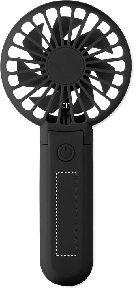 Prenosný skladací ventilátor IBERA – černá – tlačová plocha – HANDLE