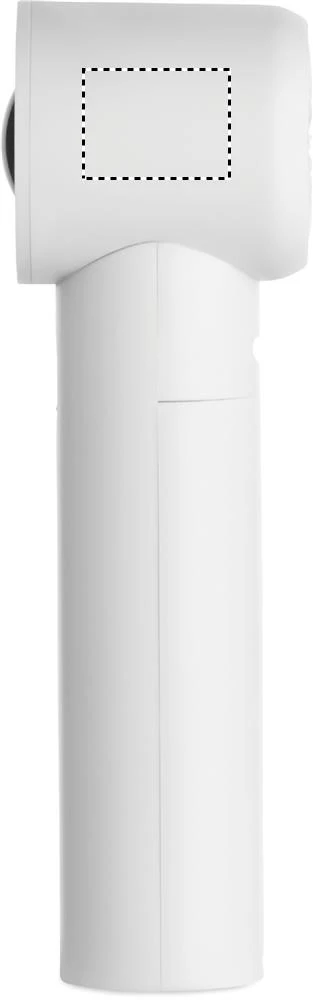 Mini vysokorýchlostný ručný ventilátor GLACI – bílá – tlačová plocha – Bok 2