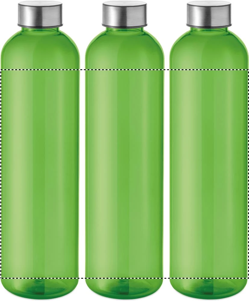 Fľaša z RPET 1000 ml UTAH REMAX – transparentní limetka – tlačová plocha – Dookola 360° – digitálna tlač
