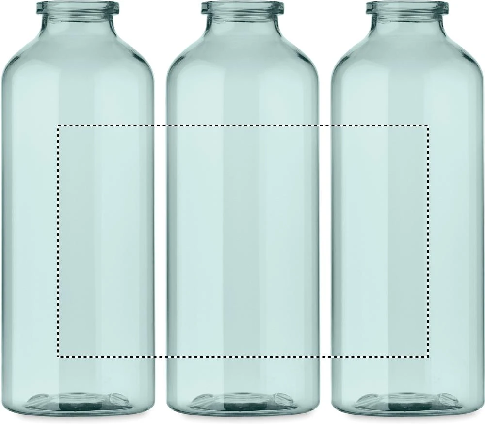 RPET fľaša MOSS 500 ml RE500 – mátově zelená – tlačová plocha – Dookola (rotačná sieťotlač)