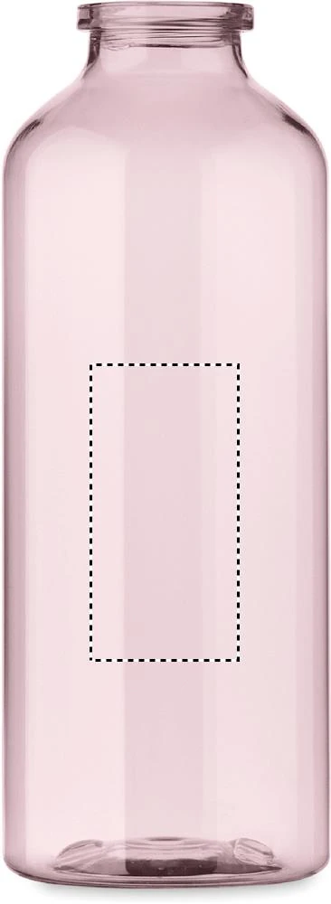 RPET fľaša MOSS 500 ml RE500 – transparentní růžová – tlačová plocha – Zadná strana