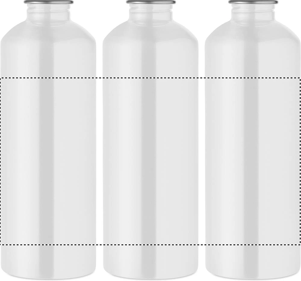 Jednostenná fľaša RE-ONE MOSS, 1000 ml – bílá – tlačová plocha – 360 LASER
