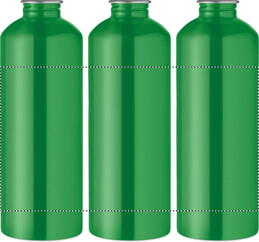 Jednostenná fľaša RE-ONE MOSS, 1000 ml – zelená – tlačová plocha – 360 LASER