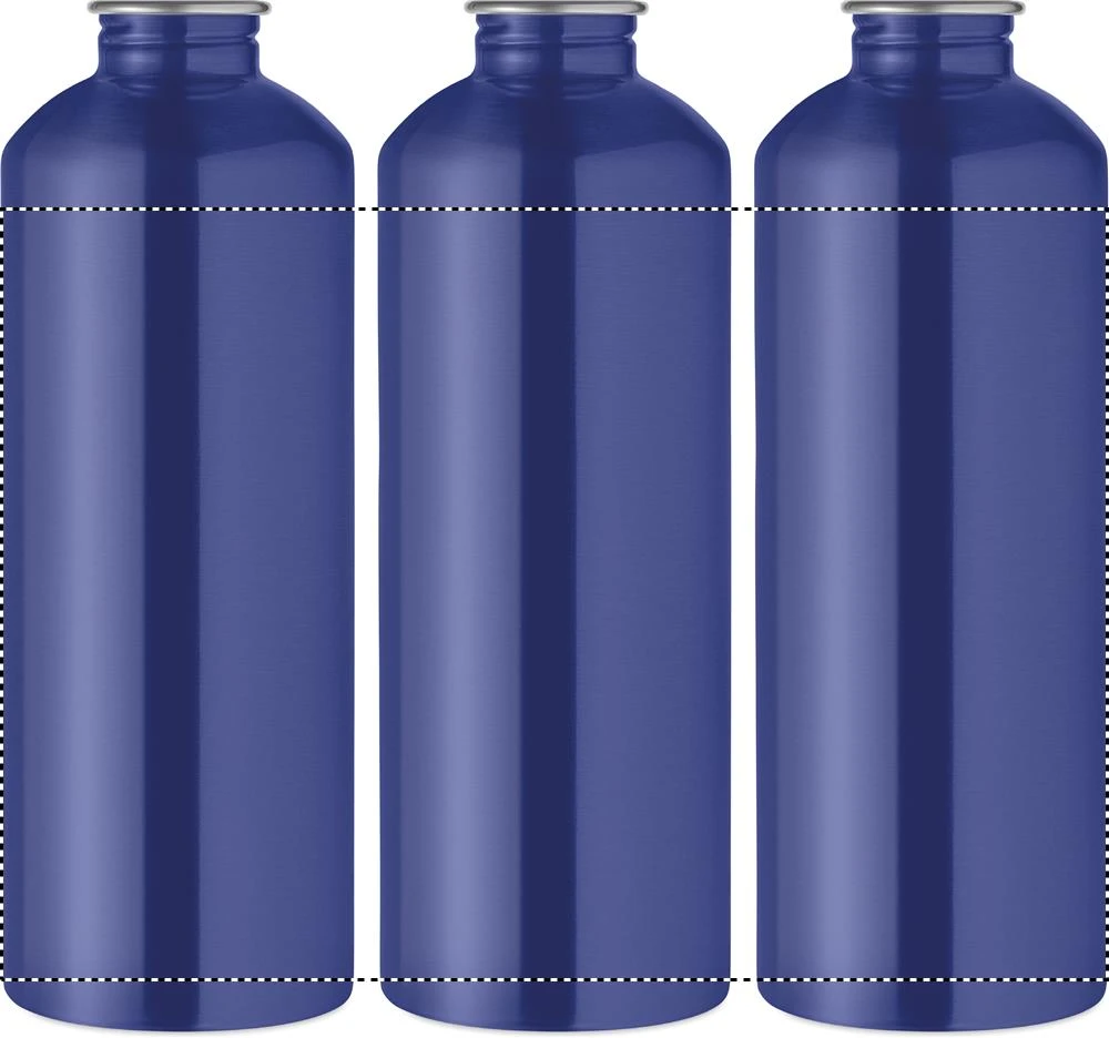 Jednostenná fľaša RE-ONE MOSS, 1000 ml – modrá – tlačová plocha – Dookola 360° – digitálna tlač