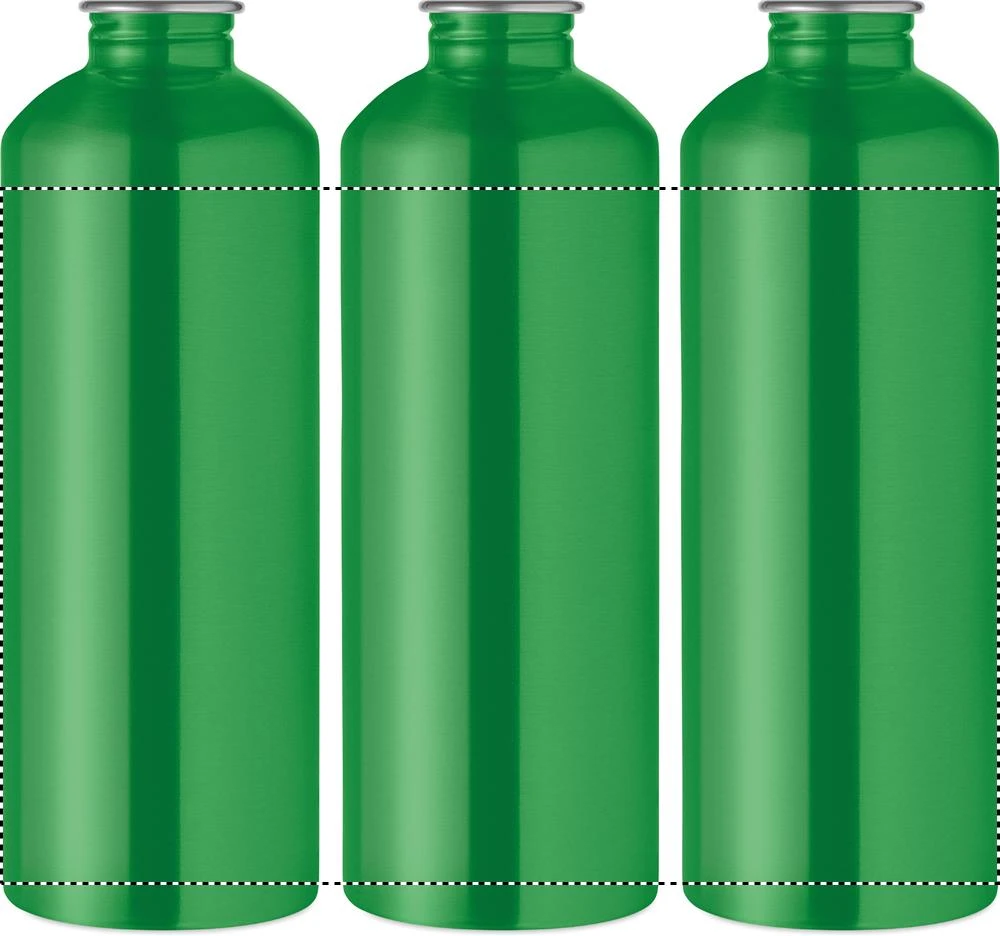 Jednostenná fľaša RE-ONE MOSS, 1000 ml – zelená – tlačová plocha – Dookola 360° – digitálna tlač