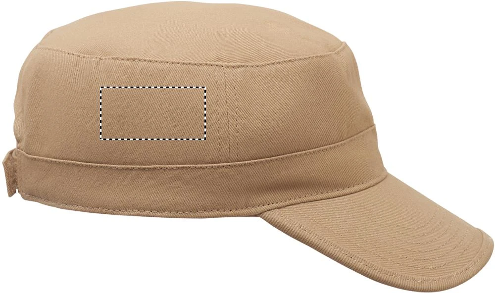 Bavlnená vojenská šiltovka FIELD – khaki – tlačová plocha – Pravý bok