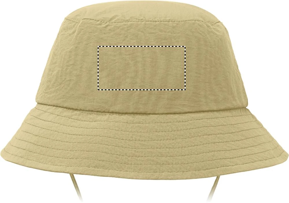 Nepremokavý rybársky klobúk PALMAR – khaki – tlačová plocha – FRONT TRANSFER