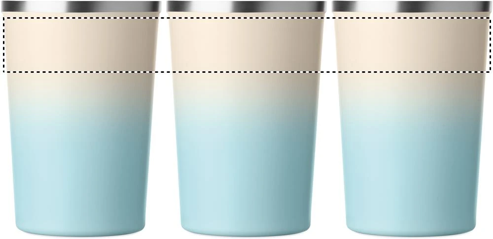 Termohrnček BRACE GRADIENT, 350 ml – dětská modrá – tlačová plocha – 360 LASER