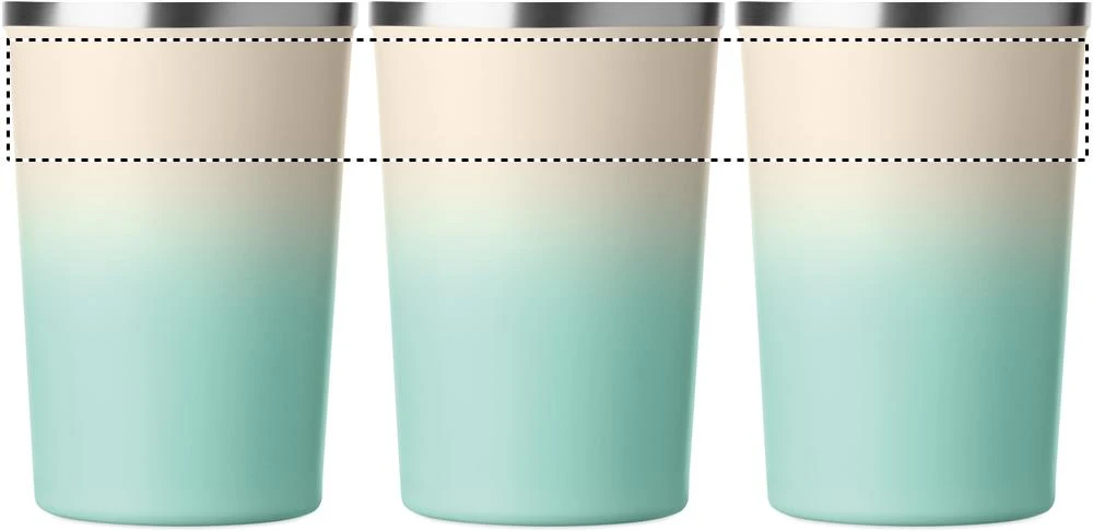 Termohrnček BRACE GRADIENT, 350 ml – mátově zelená – tlačová plocha – 360 LASER