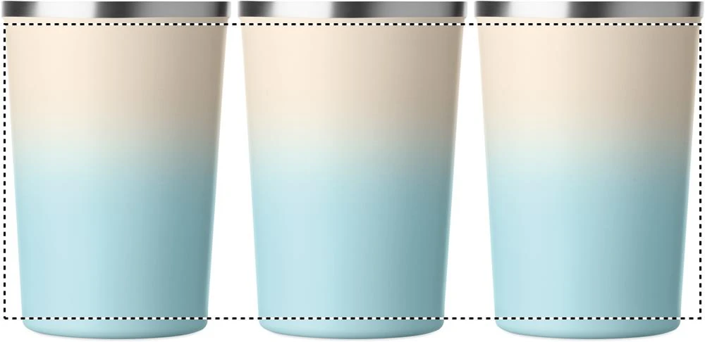 Termohrnček BRACE GRADIENT, 350 ml – dětská modrá – tlačová plocha – Dookola 360° – digitálna tlač