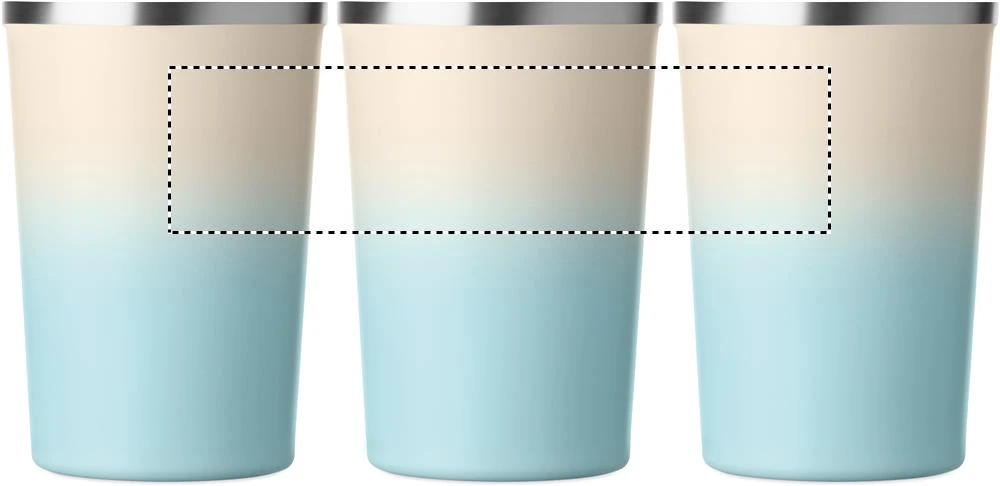 Termohrnček BRACE GRADIENT, 350 ml – dětská modrá – tlačová plocha – Dookola (rotačná sieťotlač)