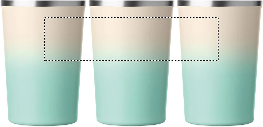 Termohrnček BRACE GRADIENT, 350 ml – mátově zelená – tlačová plocha – Dookola (rotačná sieťotlač)