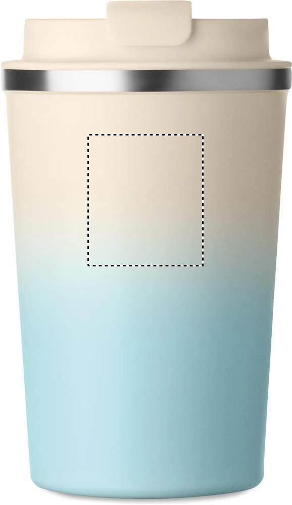 Termohrnček BRACE GRADIENT, 350 ml – dětská modrá – tlačová plocha – Predná strana hore