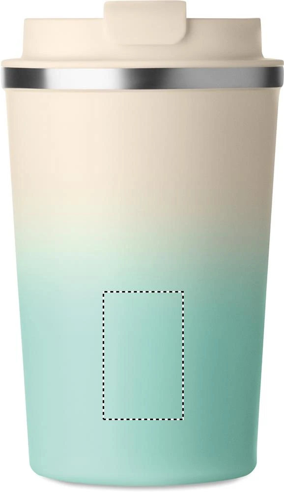 Termohrnček BRACE GRADIENT, 350 ml – mátově zelená – tlačová plocha – Predná strana dole