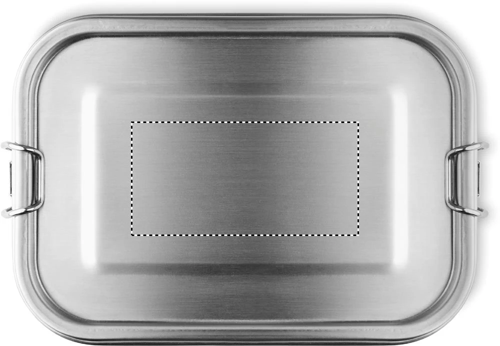 Desiatový box 750 ml GOBUDDY – matná stříbrná – tlačová plocha – LID PAD