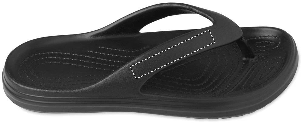 Šľapky z materiálu EVA 38/39 EVASLIP – černá – tlačová plocha – RIGHT PAD