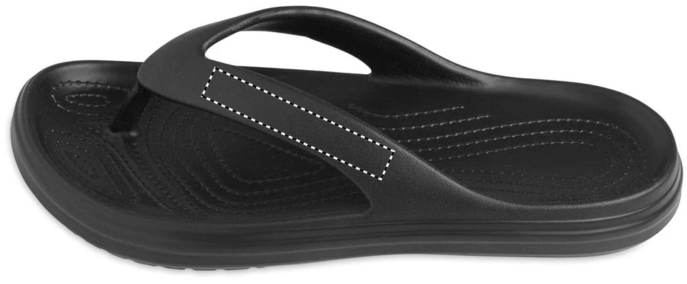 Šľapky z materiálu EVA 38/39 EVASLIP – černá – tlačová plocha – LEFT PAD