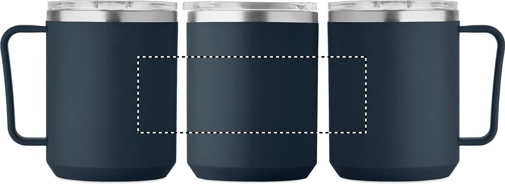 Termohrnček COCOA, 400 ml – francouzská námořnická modř – tlačová plocha – Dookola (rotačná sieťotlač)