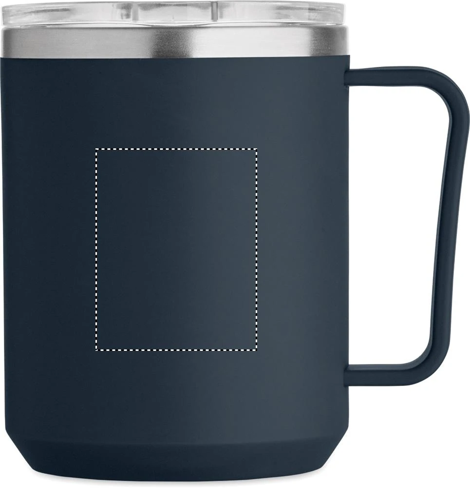 Termohrnček COCOA, 400 ml – francouzská námořnická modř – tlačová plocha – Pre pravákov