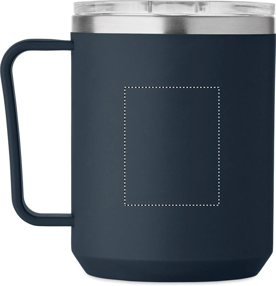 Termohrnček COCOA, 400 ml – francouzská námořnická modř – tlačová plocha – Pre ľavákov