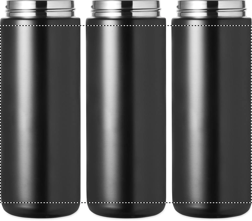 Darčeková súprava fľaše a dáždnika HITHERE – černá – tlačová plocha – BOTTLE 360