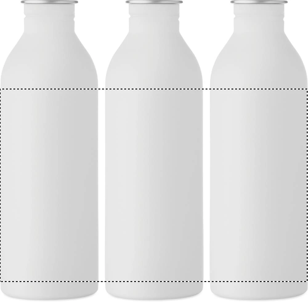 Jednostenná fľaša SVALUR 500 ml – bílá – tlačová plocha – Dookola 360°