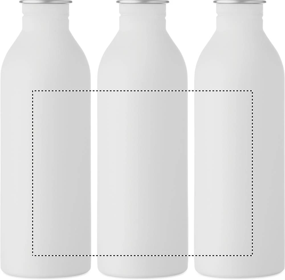 Jednostenná fľaša SVALUR 500 ml – bílá – tlačová plocha – Dookola (rotačná sieťotlač)