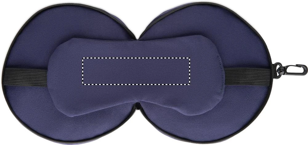 Cestovná súprava vankúša a masky na oči SOFT NUIT – modrá – tlačová plocha – MASK