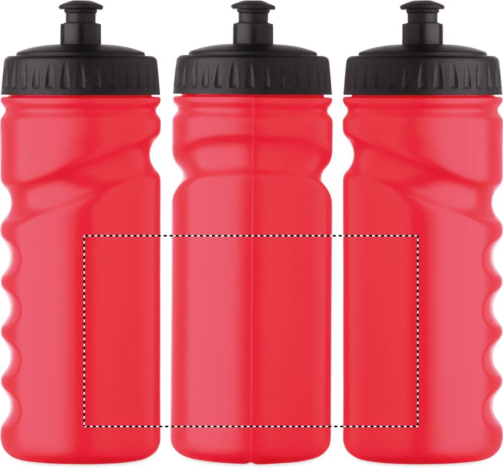 Športová fľaša 500 ml SPOT FRESH – červená – tlačová plocha – Dookola (rotačná sieťotlač)