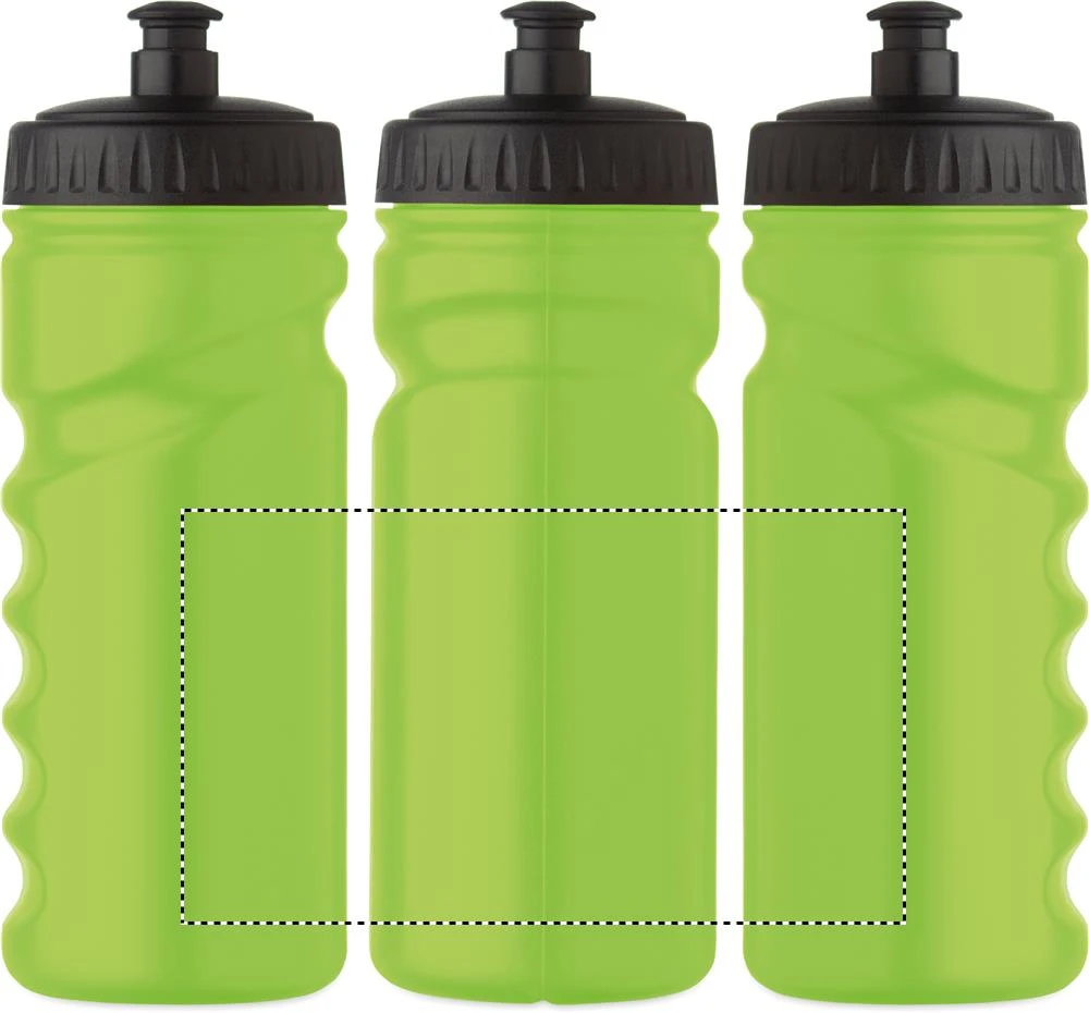 Športová fľaša 500 ml SPOT FRESH – neonově zelená – tlačová plocha – Dookola (rotačná sieťotlač)