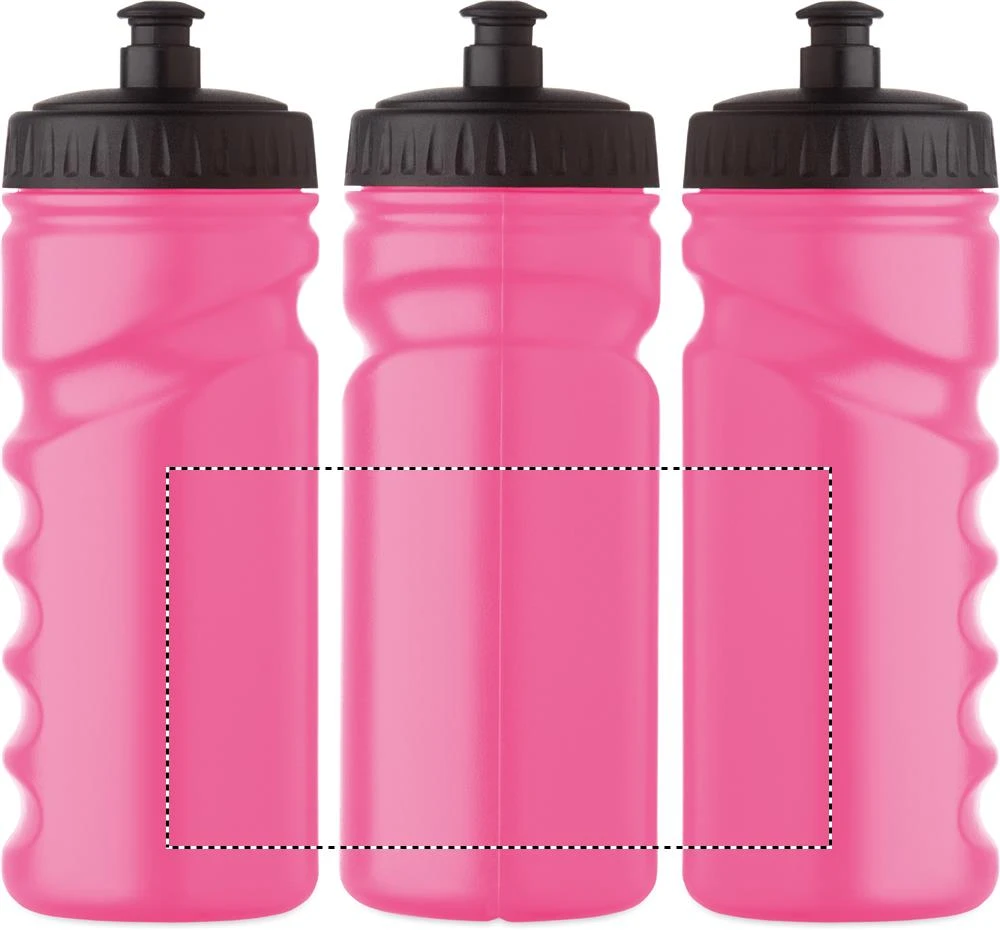 Športová fľaša 500 ml SPOT FRESH – neonová fuchsiová – tlačová plocha – Dookola (rotačná sieťotlač)