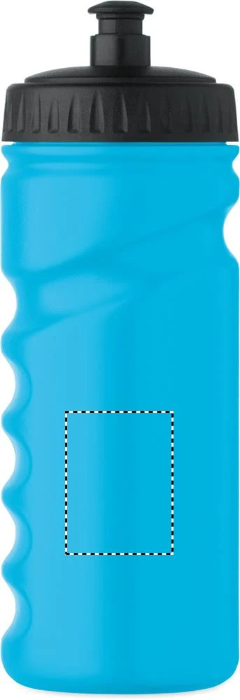 Športová fľaša 500 ml SPOT FRESH – tyrkysová – tlačová plocha – Pre pravákov