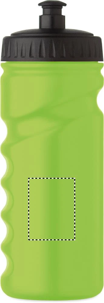 Športová fľaša 500 ml SPOT FRESH – neonově zelená – tlačová plocha – Pre pravákov