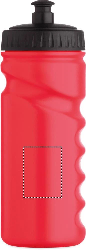 Športová fľaša 500 ml SPOT FRESH – červená – tlačová plocha – Pre ľavákov